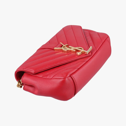 Saint Laurent Baby Chai Red Leather Messenger — view 5