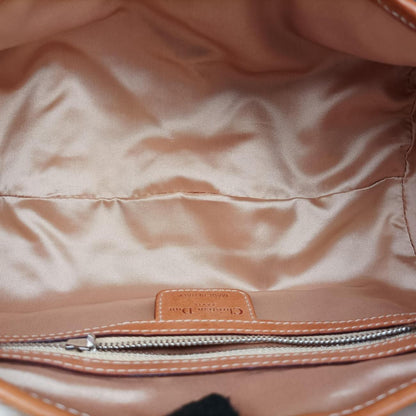 Dior Romantic Trotter Brown Jacquard Leather Velour Handbag — view 9