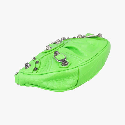 Balenciaga le Cagole Green Lambskin .3817.0 Messenger — view 5