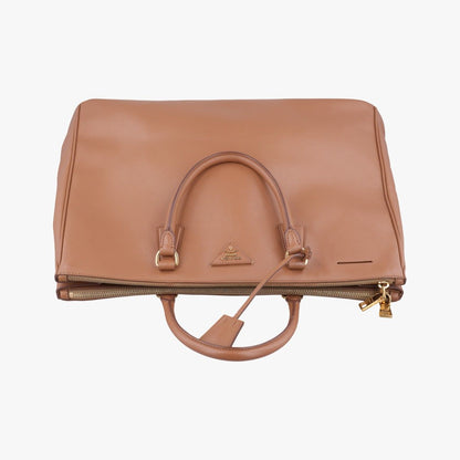 Prada Galleria Camel Saffiano Leather 7 11 Handbag — view 8