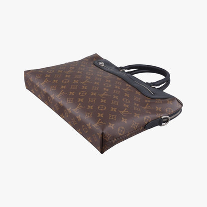 Louis Vuitton Porte Documents Monogram Brown Black — view 4
