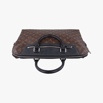 Louis Vuitton Porte Documents Monogram Brown Black — view 8