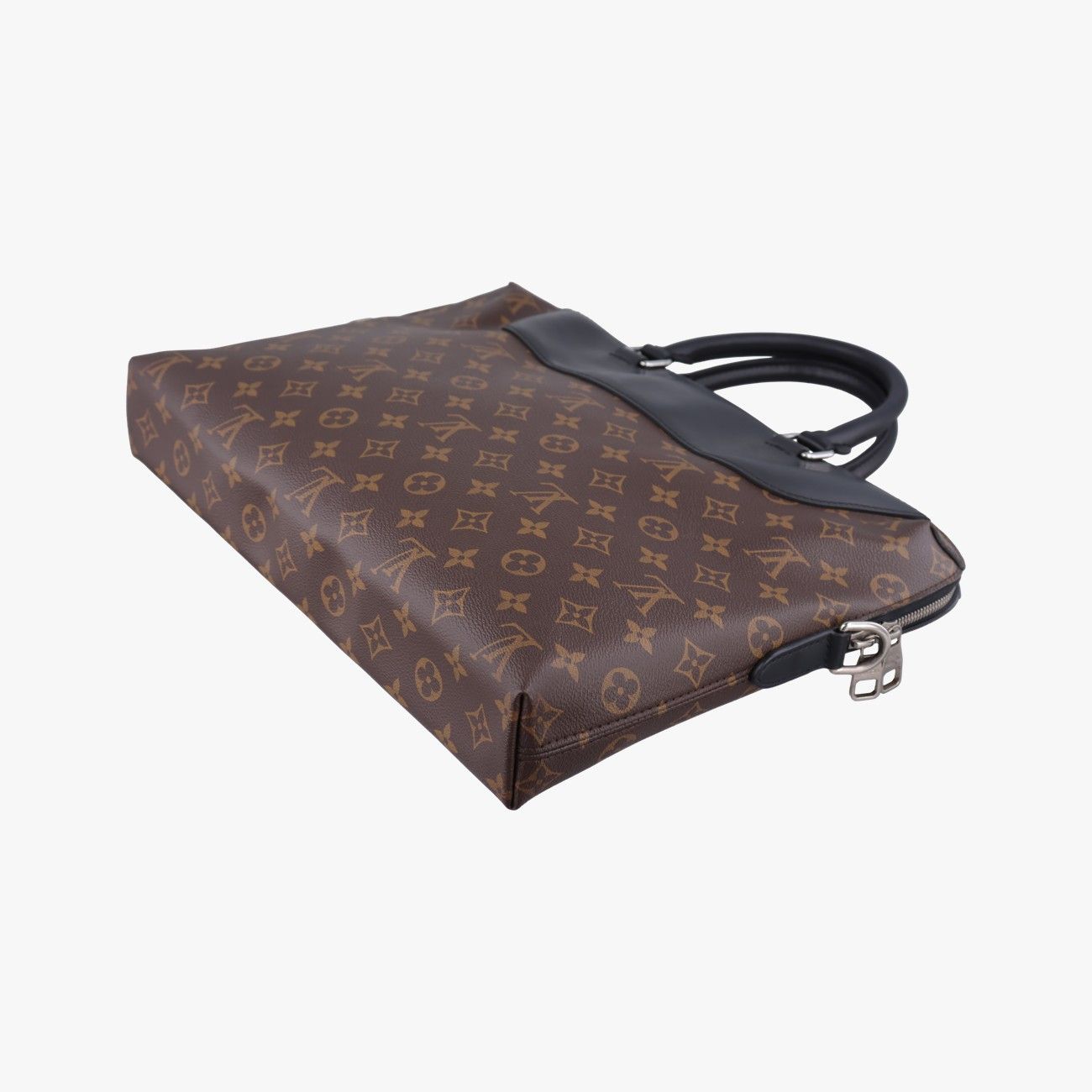 Louis Vuitton Porte Documents Monogram Brown Black — view 6