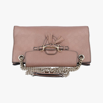 Gucci Emily Pink Leather Messenger — view 8