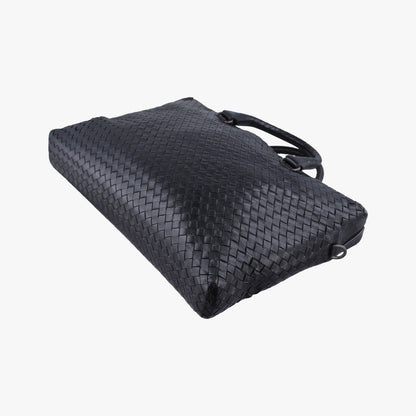 Bottega Veneta Intrecciato Briefcase Black Lambskin — view 4