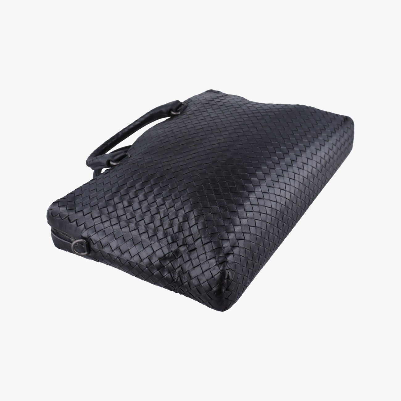 Bottega Veneta Intrecciato Briefcase Black Lambskin — view 7