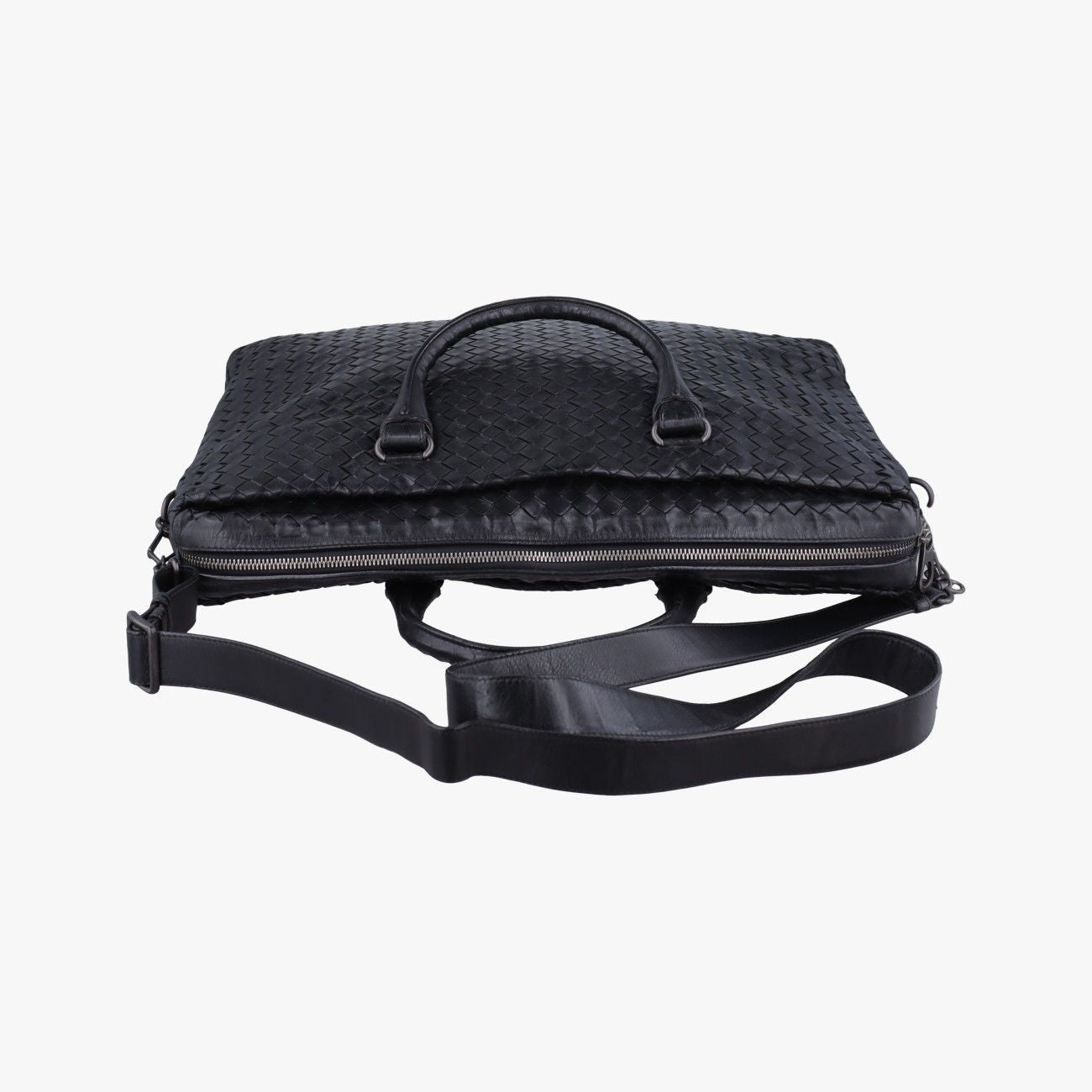 Bottega Veneta Intrecciato Briefcase Black Lambskin — view 8