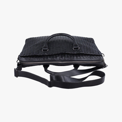 Bottega Veneta Intrecciato Briefcase Black Lambskin — view 8