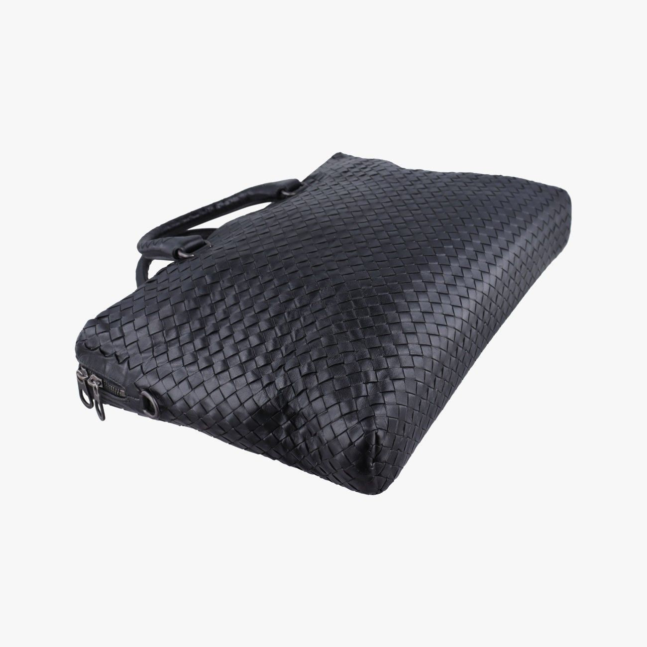 Bottega Veneta Intrecciato Briefcase Black Lambskin — view 5
