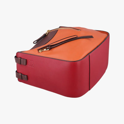 Loewe Hammock Orange Red Brown Leather Messenger — view 7