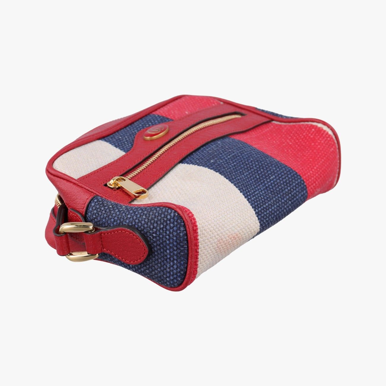 Gucci Ophidia Red Navy Ivory Canvas Leather Messenger — view 5