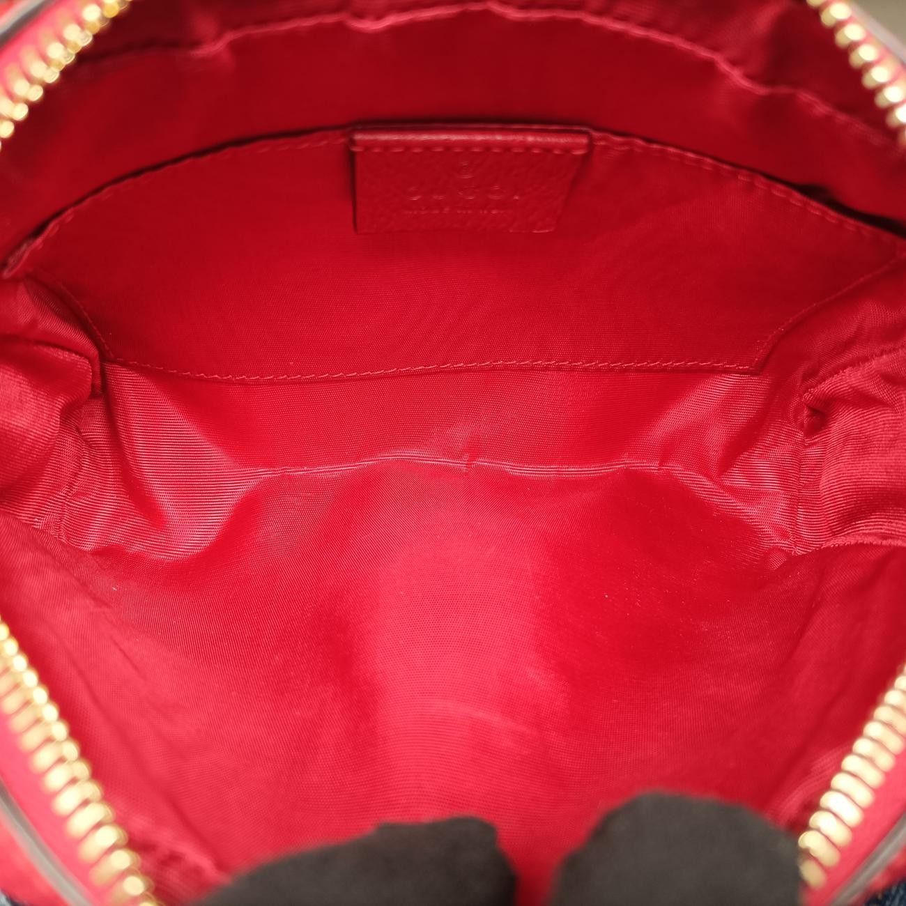 Gucci Ophidia Red Navy Ivory Canvas Leather Messenger — view 9