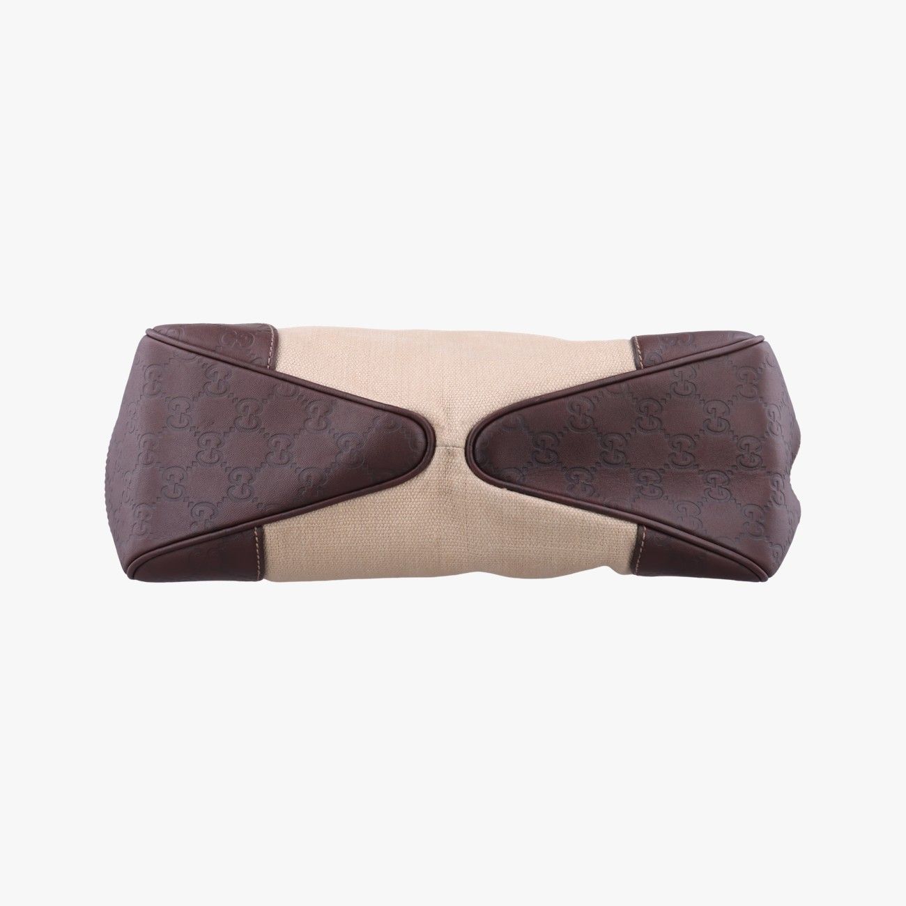 Gucci Guccissima Beige Brown Leather Canvas Messenger — view 3