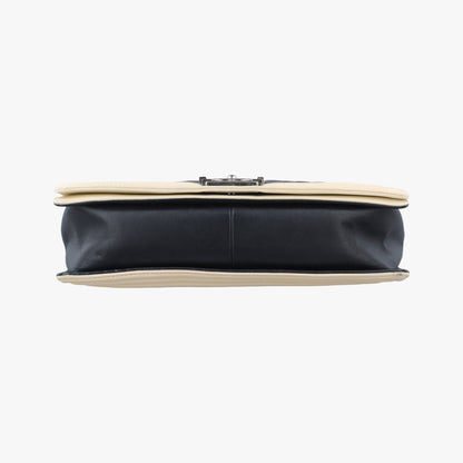 Chanel Black Beige Lambskin Messenger — view 3