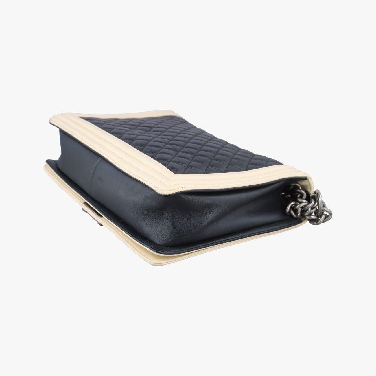Chanel Black Beige Lambskin Messenger — view 6