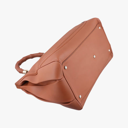 Gucci Bamboo Convertible Satchel Brown Leather — view 7