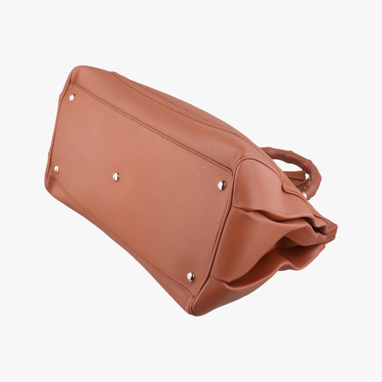 Gucci Bamboo Convertible Satchel Brown Leather — view 4