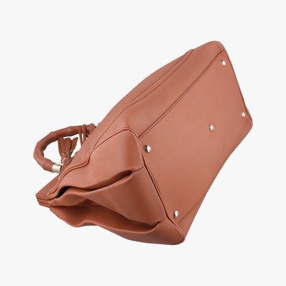 Gucci Bamboo Convertible Satchel Brown Leather — view 5