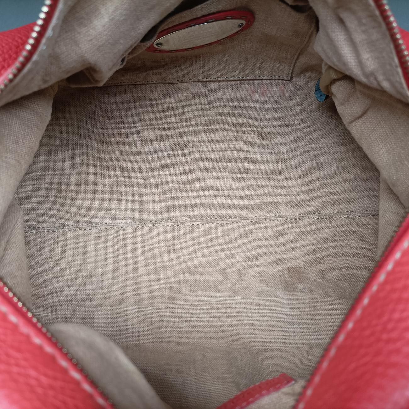 Fendi Forever Bowlet Red Leather Yf4 Messenger — view 9