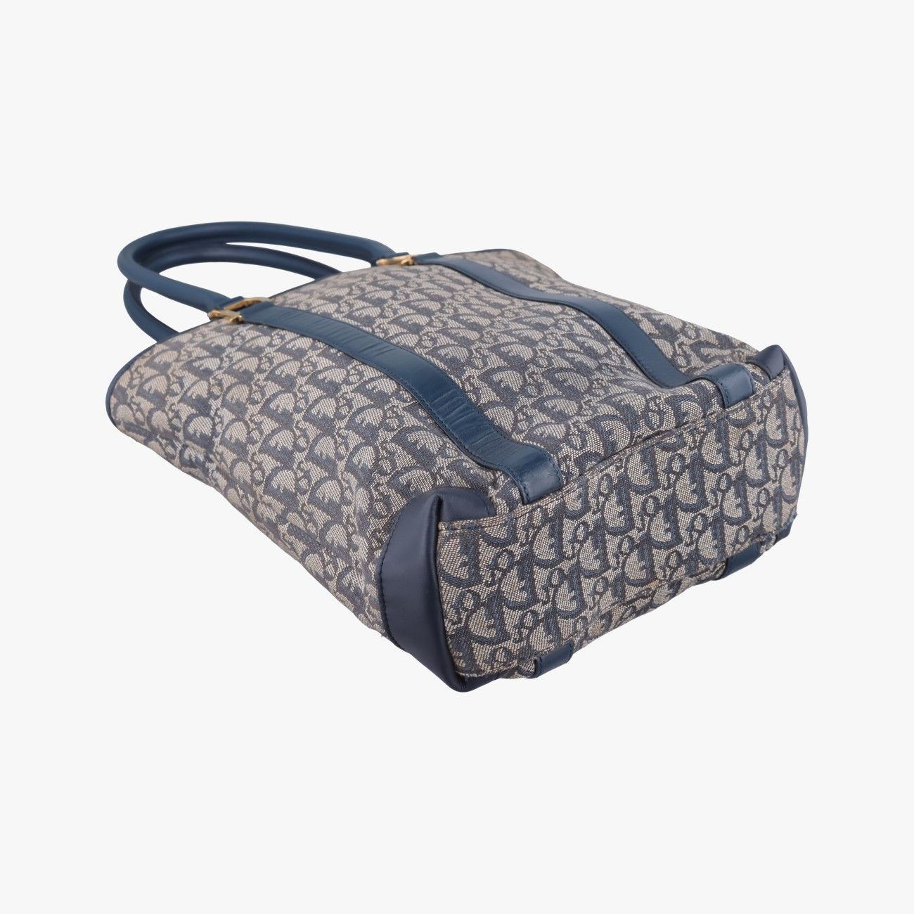 Dior Trotter Tote Navy Jacquard Leather BO — view 5