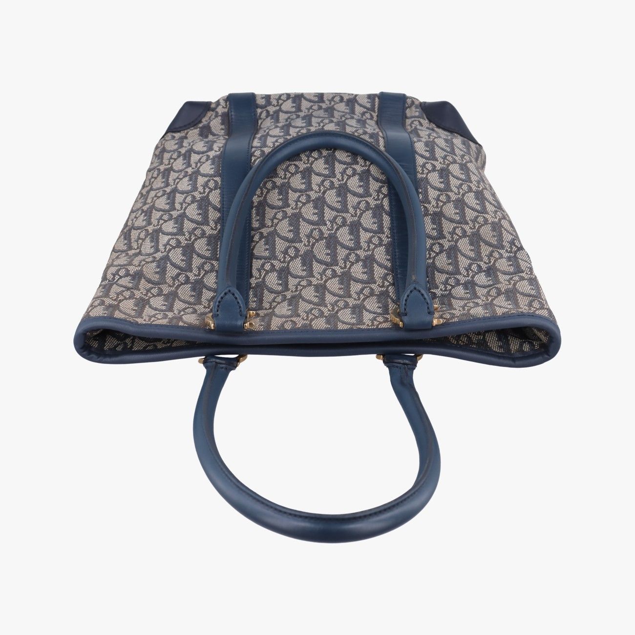 Dior Trotter Tote Navy Jacquard Leather BO — view 8