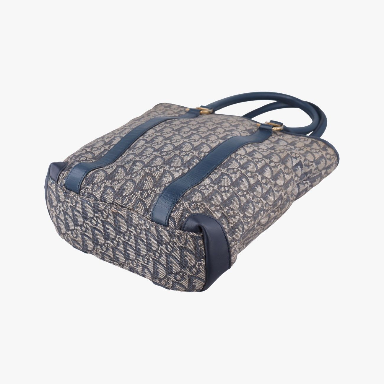 Dior Trotter Tote Navy Jacquard Leather BO — view 6