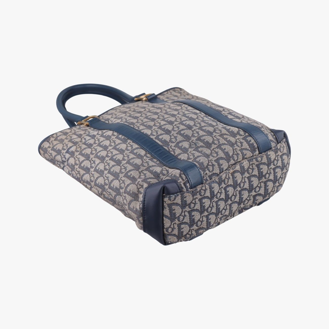 Dior Trotter Tote Navy Jacquard Leather BO — view 7