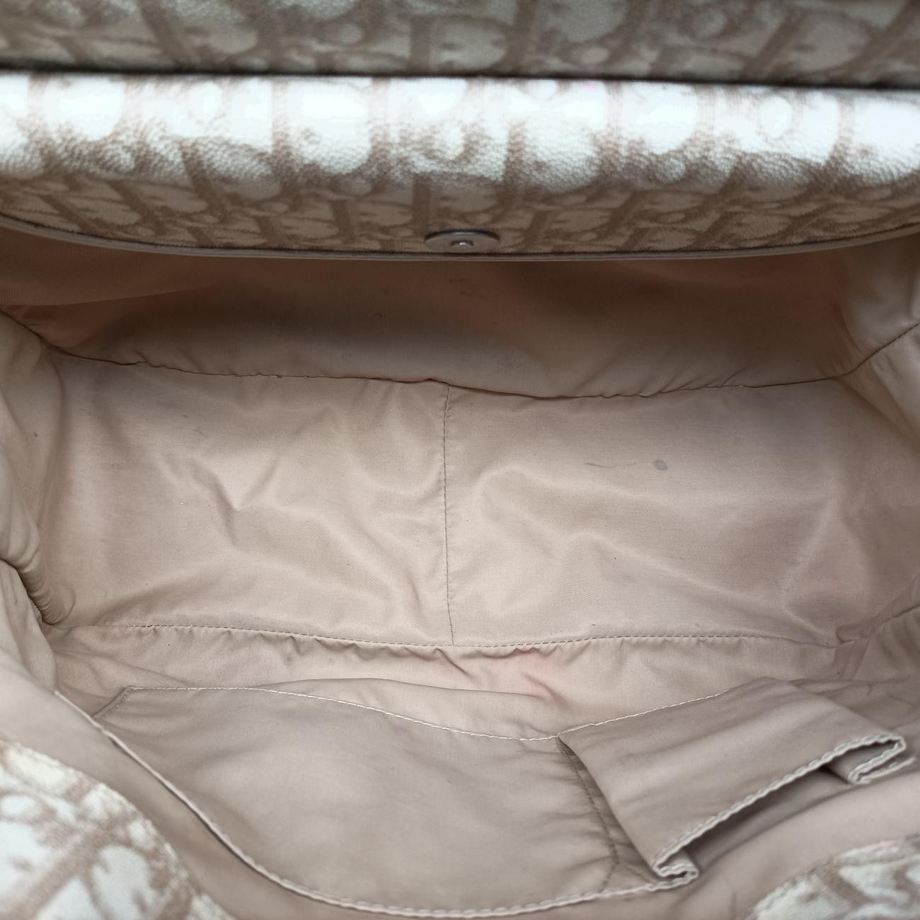Dior Diorissimo Romantic Beige Canvas Leather Handbag — view 9