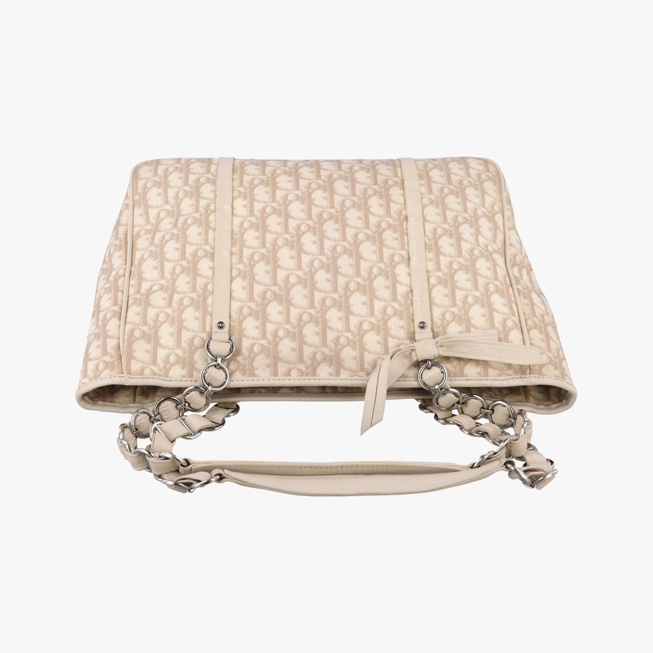 Dior Diorissimo Romantic Beige Canvas Leather Handbag — view 8