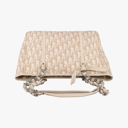 Dior Diorissimo Romantic Beige Canvas Leather Handbag — view 8
