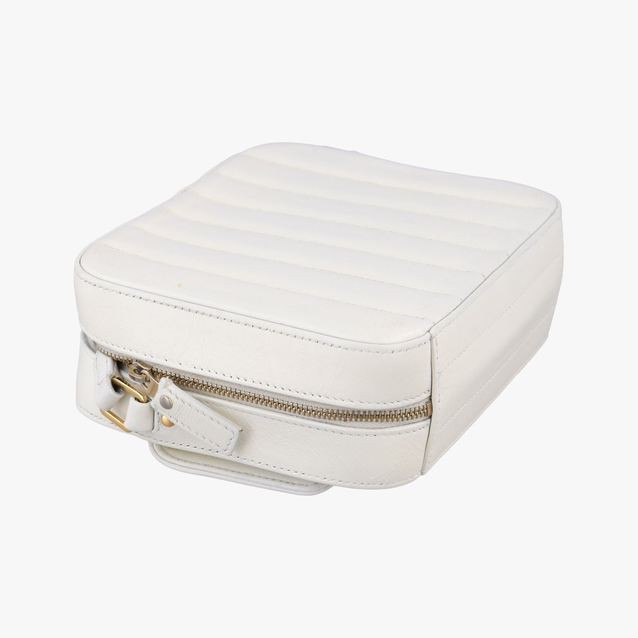 Saint Laurent Vicki Camera White Lambskin Messenger — view 7