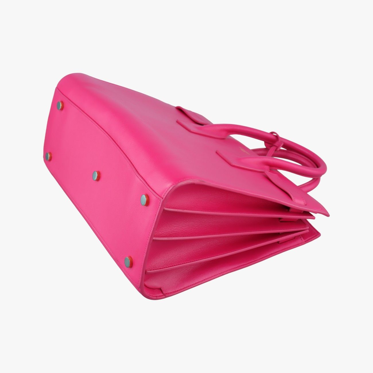 Saint Laurent Sac de Jour Small Rose Red Leather Messenger — view 4