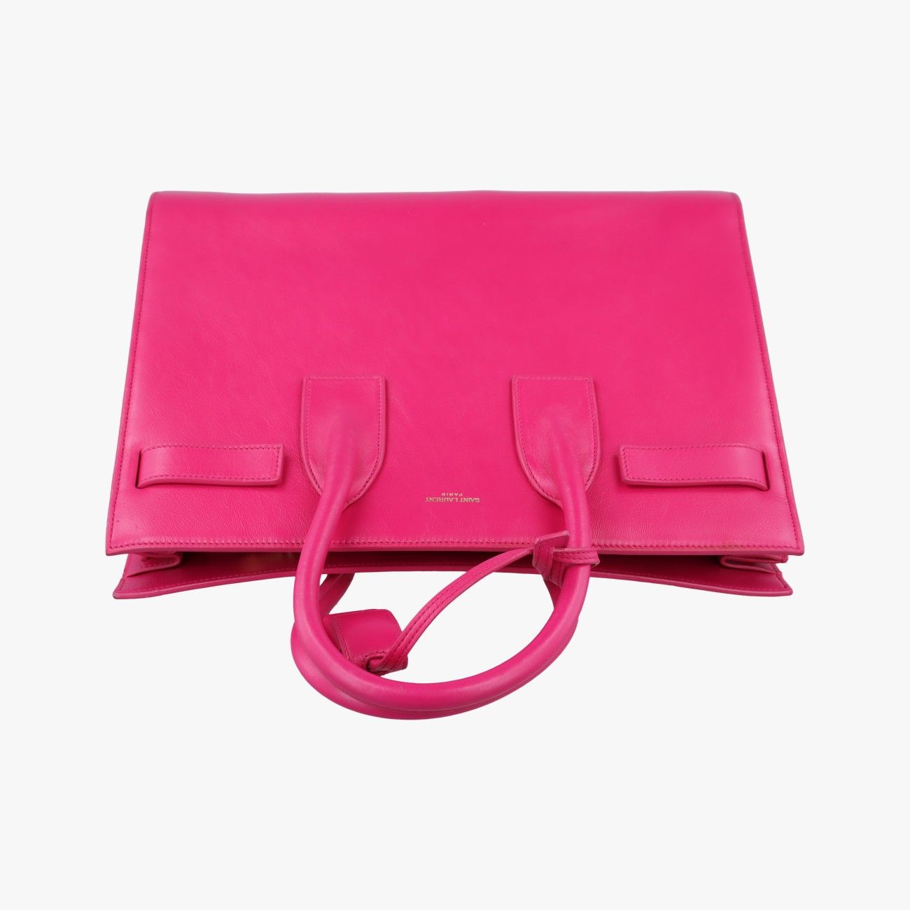 Saint Laurent Sac de Jour Small Rose Red Leather Messenger — view 8