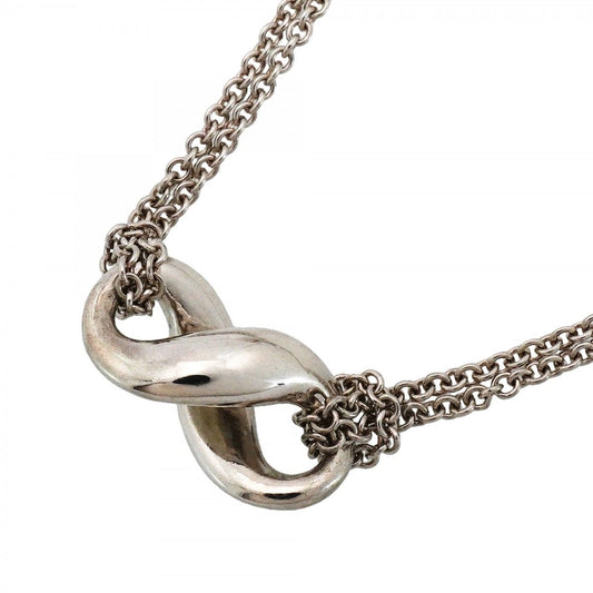 Tiffany & Co Necklace Infinity Double Chain 925 Sterling Silver