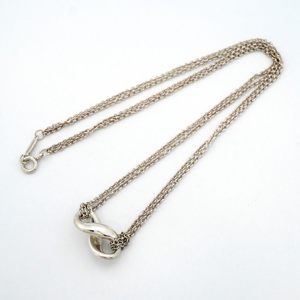 Tiffany & Co Necklace Infinity Double Chain 925 Sterling Silver — view 3