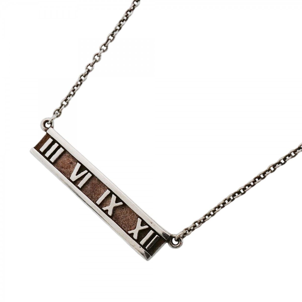 Tiffany & Co Necklace Atlas Bar 925 Sterling Silver