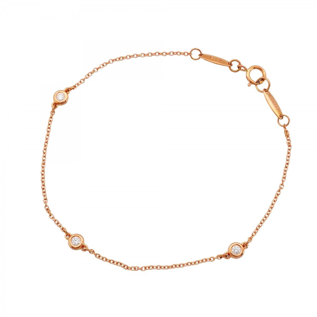 Tiffany & Co Bracelet by the Yard 18k Pink Gold Diamond
