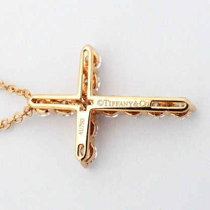 Tiffany & Co Necklace Small Cross 18k Pink Gold Diamond — view 6