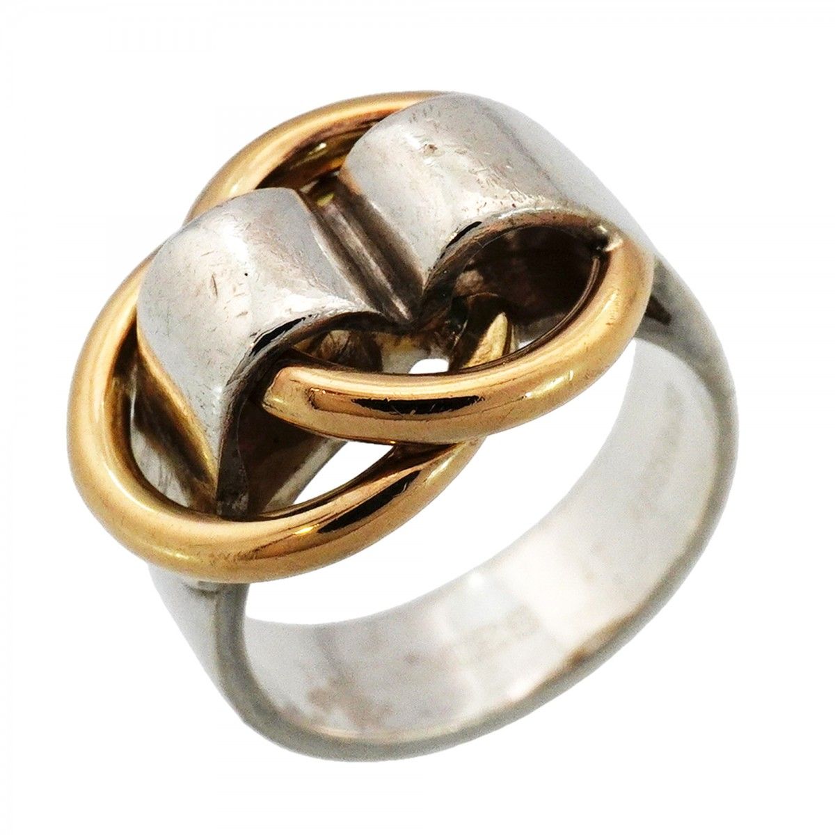Hermes Ring Yellow Gold 925 Sterling Silver