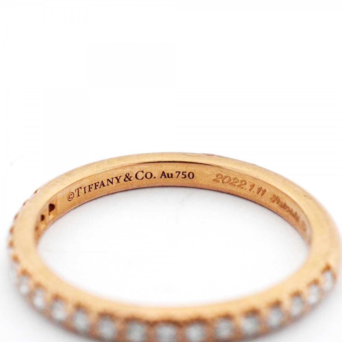 Tiffany & Co Ring Sorest Half Eternity 18k Pink Gold Diamond — view 4