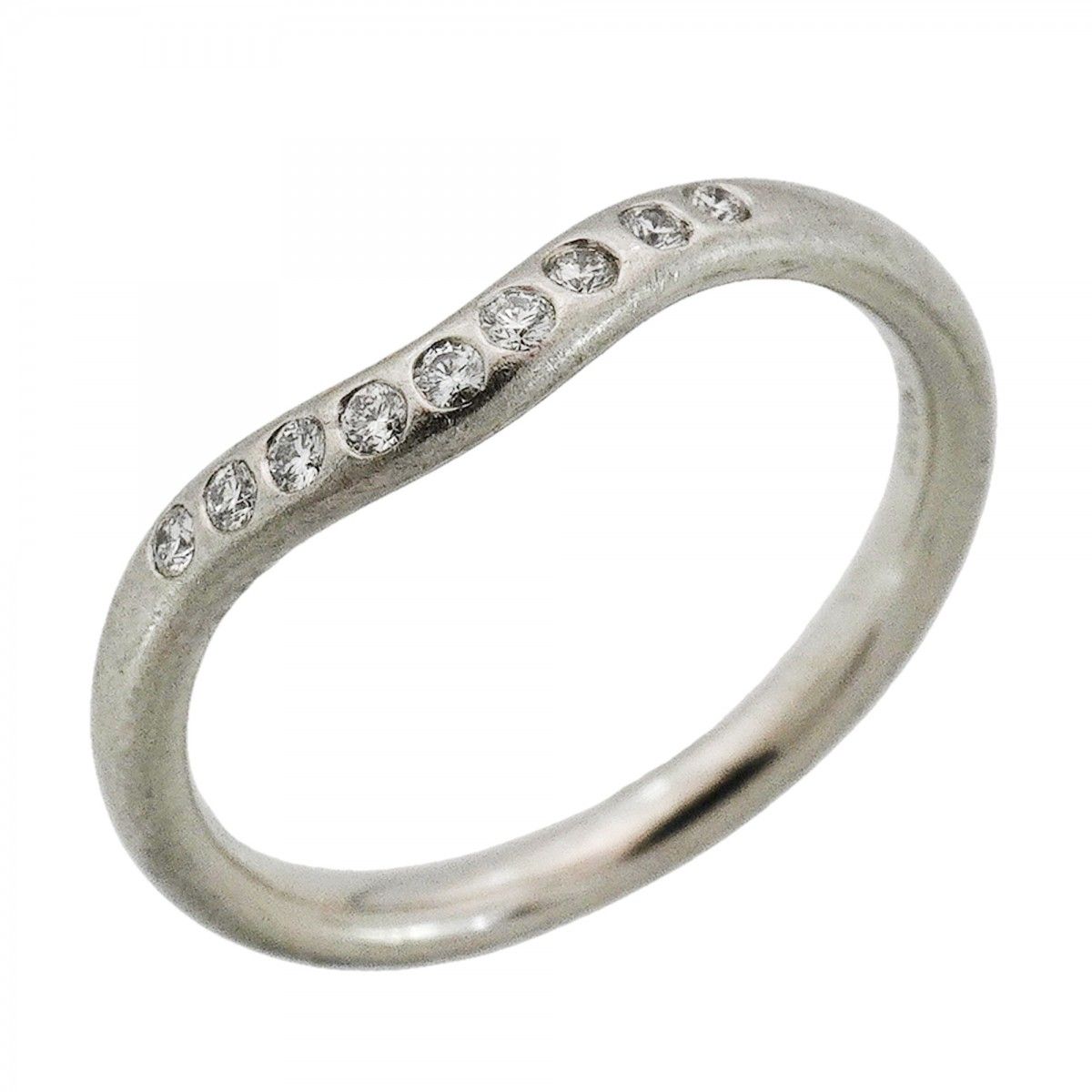 Tiffany & Co Ring T Cube Band Platinum Diamond