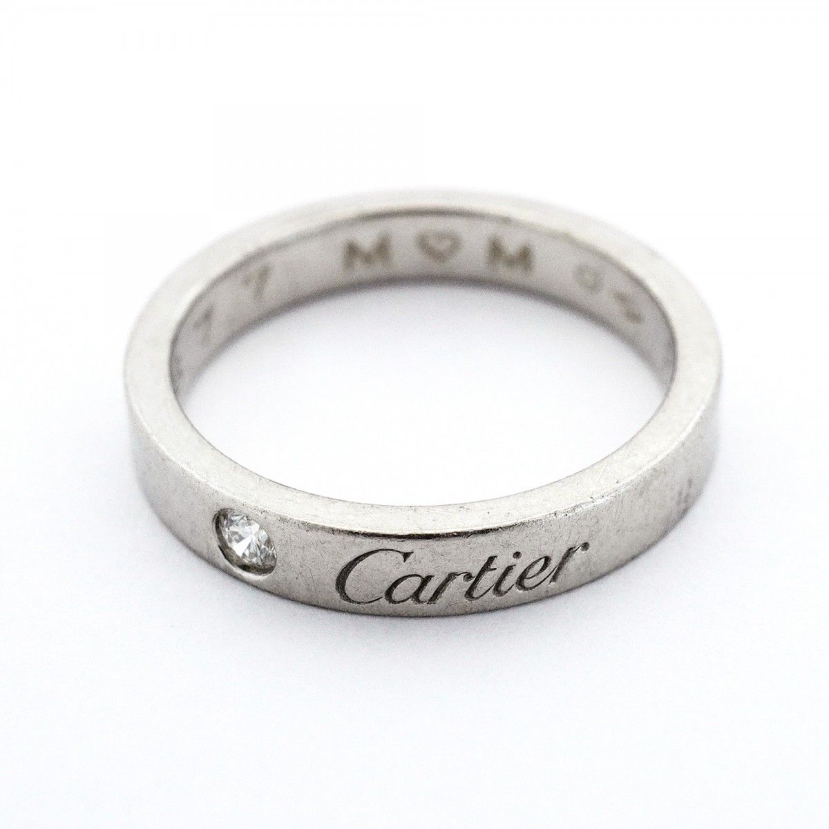 Cartier Ring C de Platinum Diamond — view 3