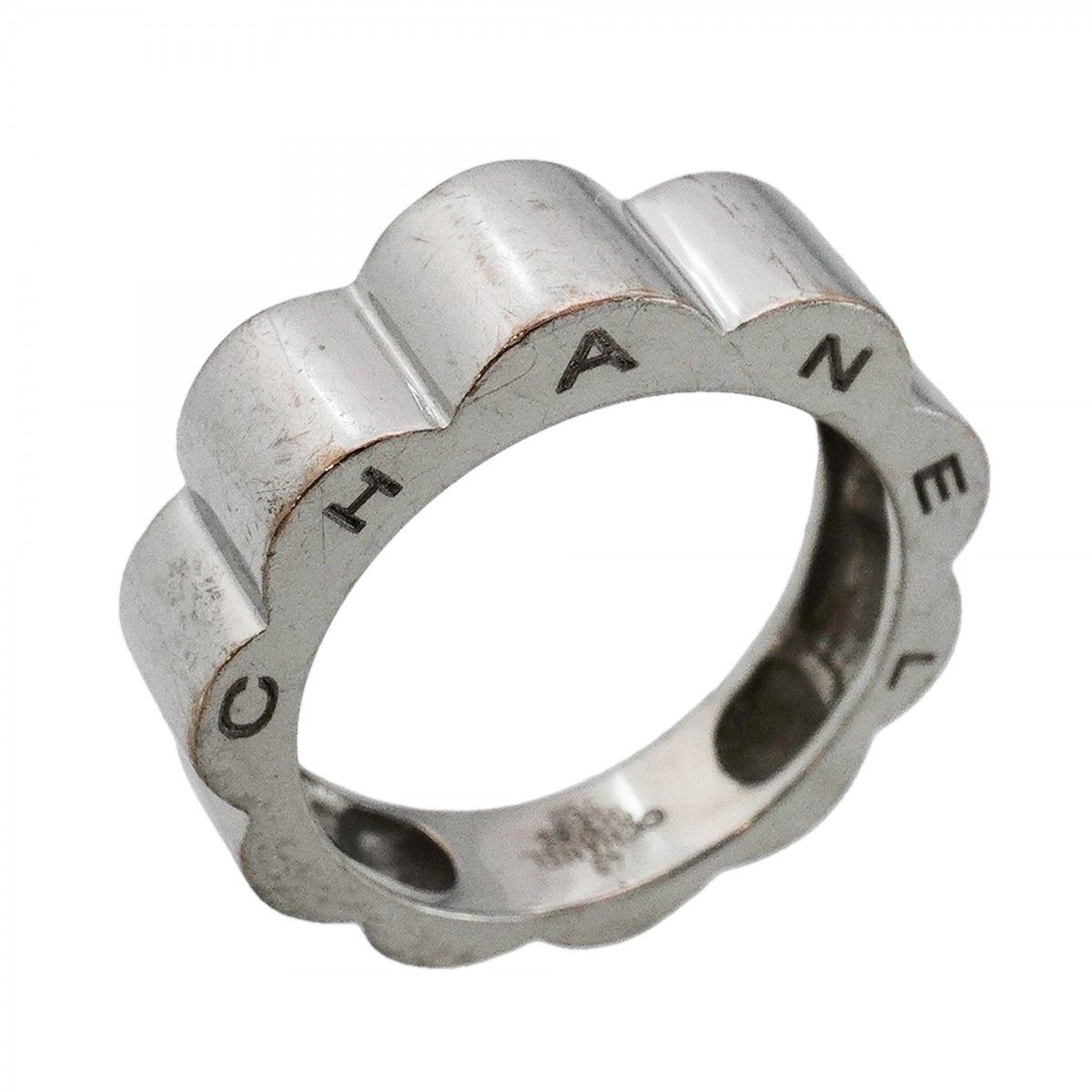 Chanel Ring Camellia Profile 18k White Gold
