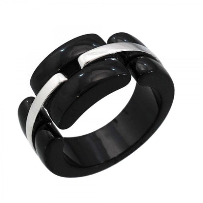 Chanel Ring Ultra Collection 18k White Gold Ceramic Black