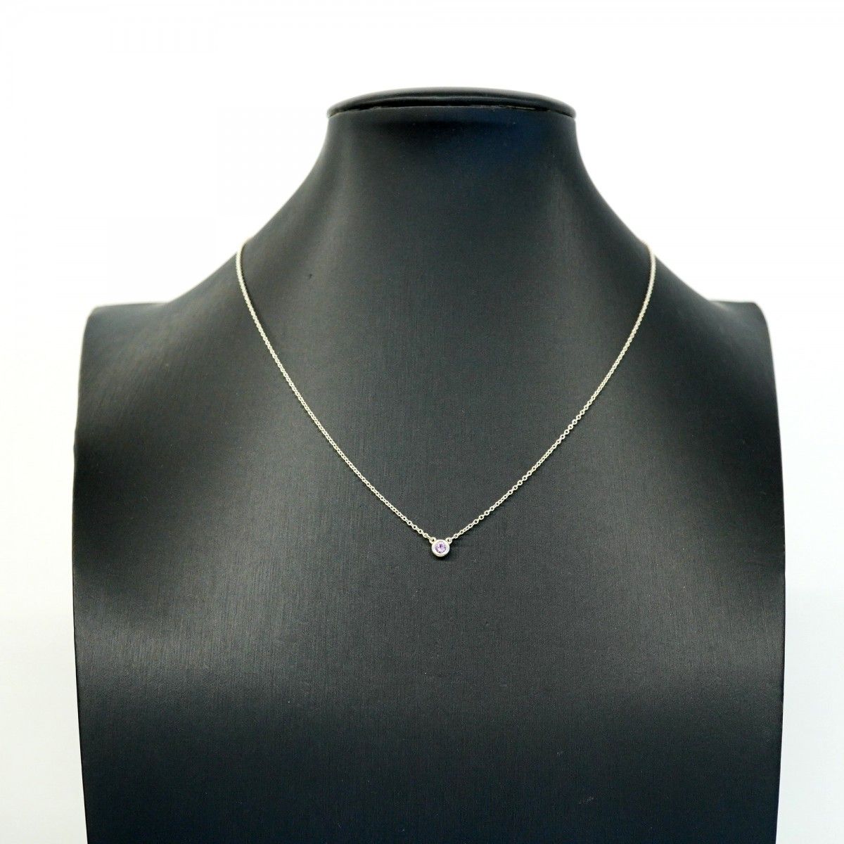 Tiffany & Co Necklace by the Yard 925 Sterling Silver Pink Saffiano — view 6