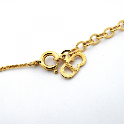 Dior Necklace CD Logo Gold Plated Rhinestone — view 4
