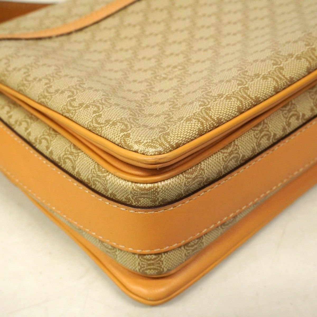 Celine Shoulder Bag Macadam Brown Gold — view 6