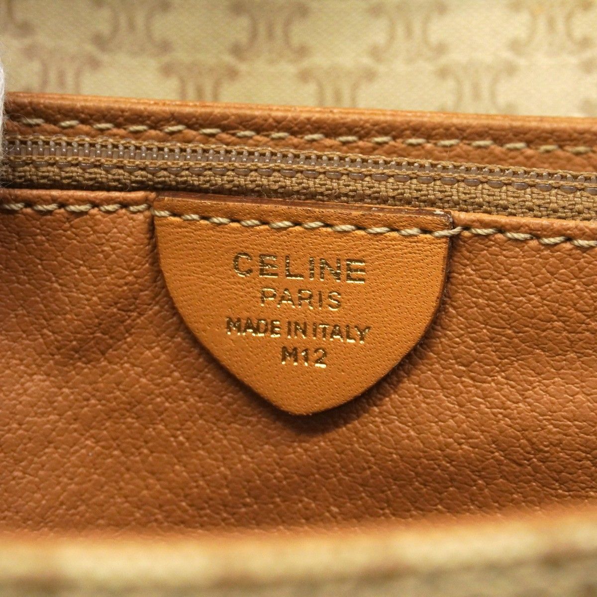 Celine Shoulder Bag Macadam Brown Gold — view 5
