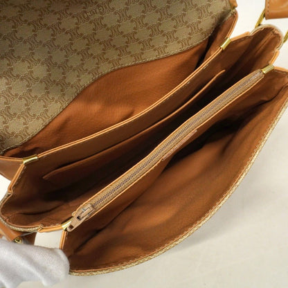 Celine Shoulder Bag Macadam Brown Gold — view 4