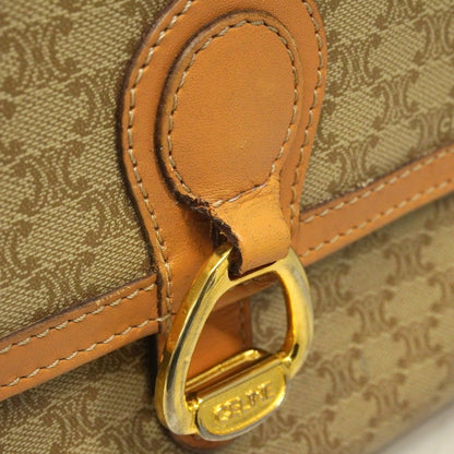 Celine Shoulder Bag Macadam Brown Gold — view 8